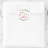 Autocollants de Noël Joyeux avec Branches Rouges e (Sac)