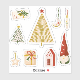 Autocollants de Noël minimalistes