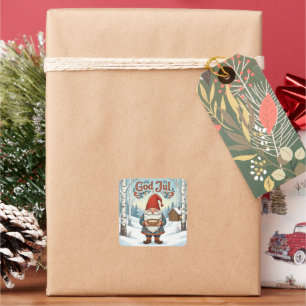 Autocollants de Noël norvégien Nisse God Jul