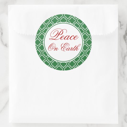 Autocollants de Noël Paix sur Terre (Sac)