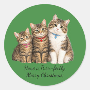 Autocollants de Noël pour l'amoureux des chats