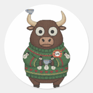 Autocollants de Noël pour Sweater Laid Bull