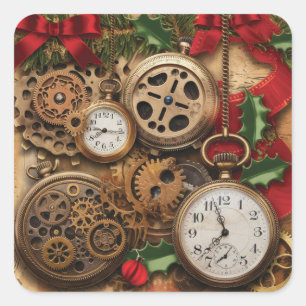 Autocollants de Noël Steampunk