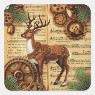 Autocollants de Noël Steampunk