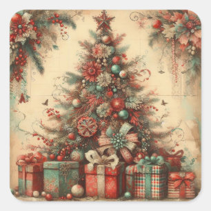Autocollants de Noël vintage