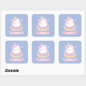 Autocollants de nom de fille Licorne mignonne dans (Feuille)