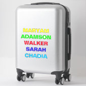 Autocollants de nom de la voiture avant et arrière (Sur valise)