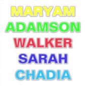 Autocollants de nom de la voiture avant et arrière (Devant)