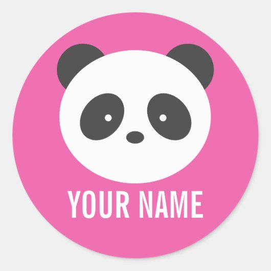 Autocollants de nom de Panda (Devant)