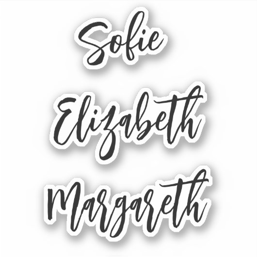 Autocollants de nom de script de signature manuscr (Devant)