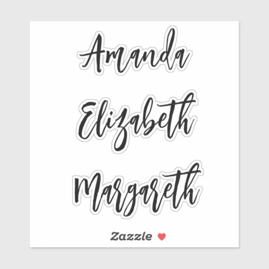 Autocollants de nom de script de signature manuscr (Feuille)