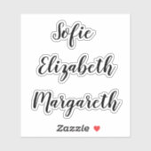 Autocollants de nom de script de signature manuscr (Feuille)