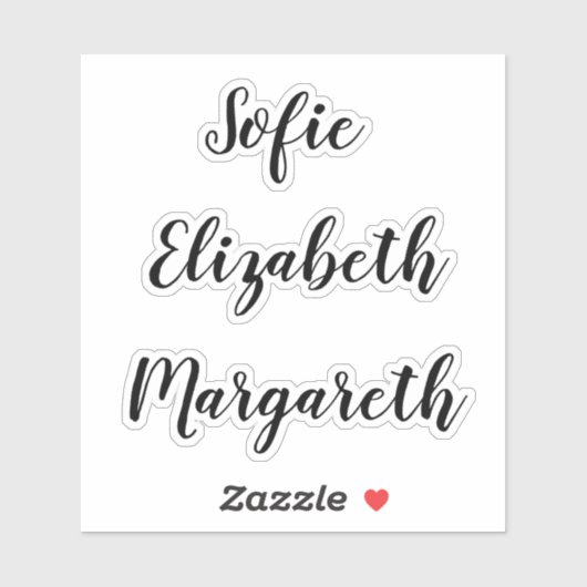 Autocollants de nom de script de signature manuscr (Feuille)