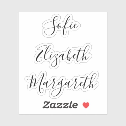 Autocollants de nom de script de signature manuscr (Feuille)