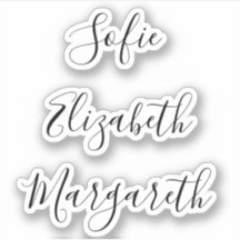 Autocollants de nom de script de signature manuscr