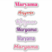 Autocollants de nom de vinyle personnalisés (Devant)