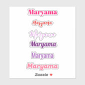 Autocollants de nom de vinyle personnalisés (Feuille)