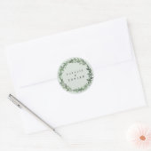 autocollants de nom mariage fleuri à aquarelle feu (Enveloppe)