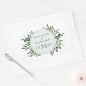 autocollants de nom mariage fleuri à aquarelle feu (Enveloppe)