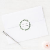 autocollants de nom mariage fleuri à aquarelle feu (Enveloppe)