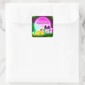 Autocollants de nom modifiables avec chiens mignon (Sac)