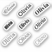 Autocollants de nom personnalisé, autocollants de  (Devant)