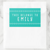 Autocollants de nom personnalisé Ceci appartient à (Sac)