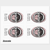 Autocollants de nom personnalisé pour dentiste (Feuille)