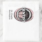 Autocollants de nom personnalisé pour dentiste (Sac)