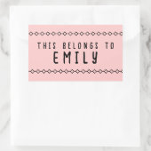 Autocollants de nom personnalisé qui appartient à (Sac)