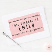 Autocollants de nom personnalisé qui appartient à (Enveloppe)