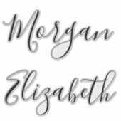 autocollants de nom personnalisé Script (Devant)