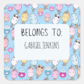 Autocollants de nom personnalisés (Devant)