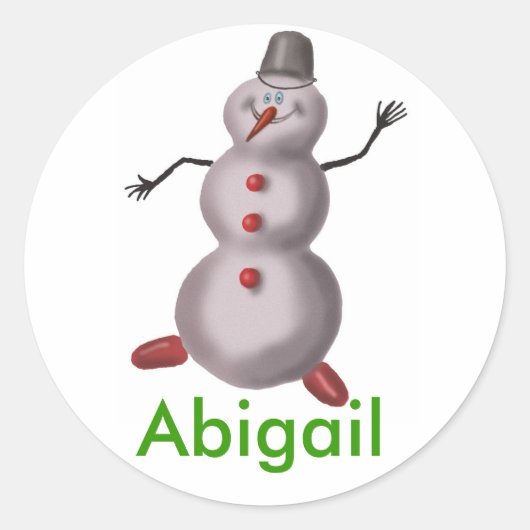 Autocollants de nom personnalisés Abigail (Devant)