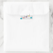 Autocollants de notes de musique pastel (Sac)