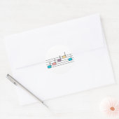 Autocollants de notes de musique pastel (Enveloppe)