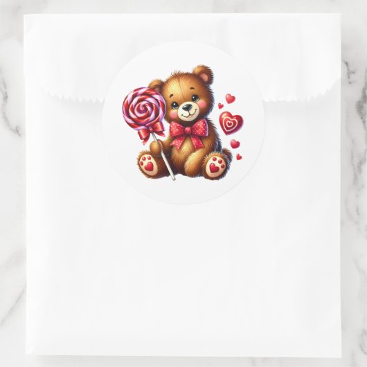 Autocollants de nounours de la Saint-Valentin (Sac)
