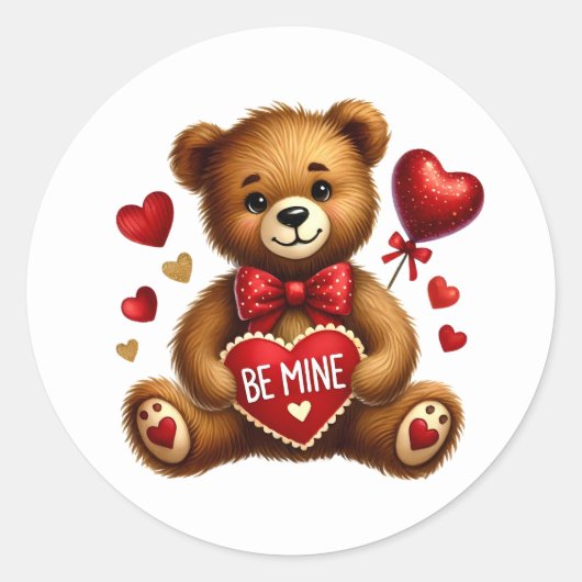 Autocollants de nounours de la Saint-Valentin (Devant)