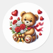 Autocollants de nounours de la Saint-Valentin (Devant)