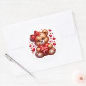 Autocollants de nounours de la Saint-Valentin (Enveloppe)