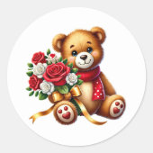 Autocollants de nounours de la Saint-Valentin (Devant)