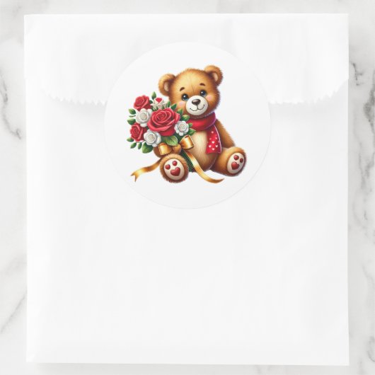 Autocollants de nounours de la Saint-Valentin (Sac)