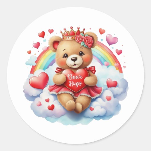 Autocollants de nounours de la Saint-Valentin (Devant)