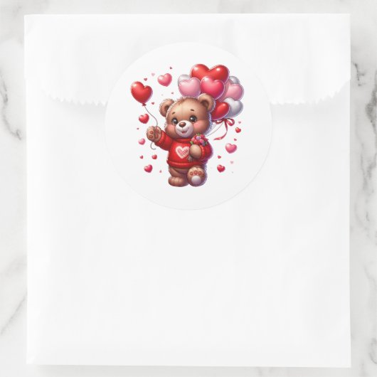 Autocollants de nounours de la Saint-Valentin (Sac)