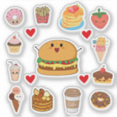 Autocollants de nourriture Kawaii mignons (Devant)
