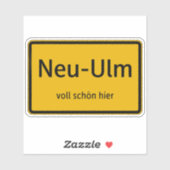 Autocollants de nouvelle-Ulm (Feuille)