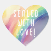 Autocollants de nuage arc-en-ciel à l'aquarelle (Devant)