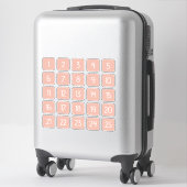 Autocollants de numéros carrés personnalisables Ro (Sur valise)