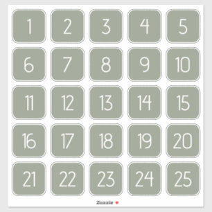 Autocollants de numéros carrés personnalisables ve