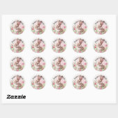 Autocollants de Pâques lapin sarcelle mignon (Feuille)